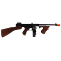 M1928 Thompson Chicago Typewriter replica submachine gun with removable drum magazine and real wood grip. (Capped Muzzle)