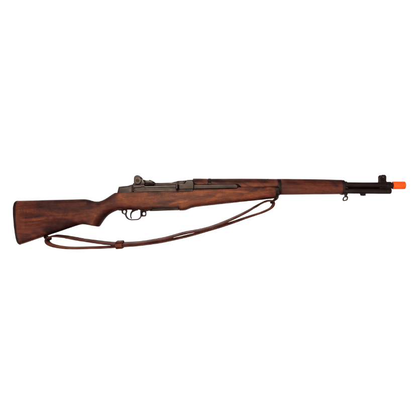 M1 Garand WWII replica rifle with real wood stock and die-cast metal receiver. (Capped Muzzle)