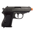 Walther PPK semi-automatic pistol replica in black. (Capped Muzzle)